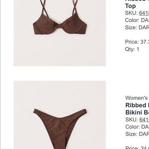 Ribbed underwire bikini